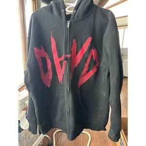 DAVID‎ Double Sided Graphic Zip Up Hoodie My House Is Not Home Tour Black rare L